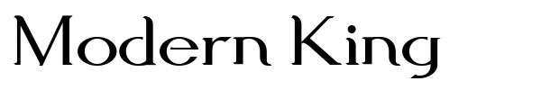 Modern King font preview